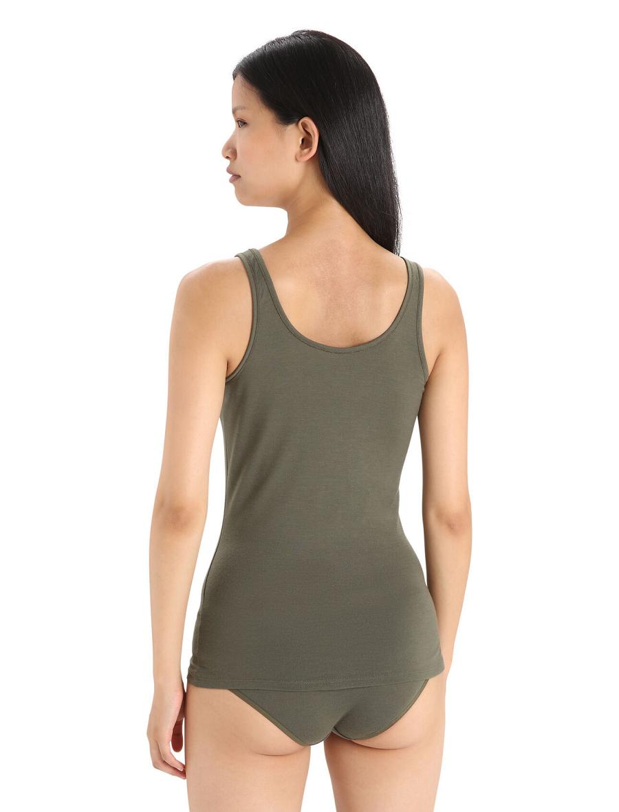 Loden Icebreaker Merino Siren Tank Top Women's Underwear | AU 1713LISH